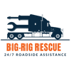 Big Rig Rescue truck mechanic providing on-site mechanic services including fueling and oiling for heavy-duty trucks